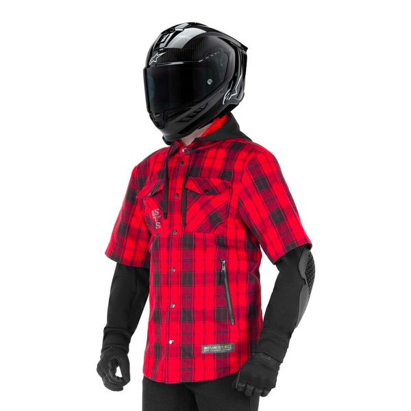 Alpinestars MO.ST.EQ Tartan Shirt Flame Red Black