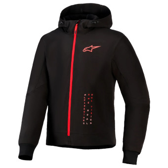 Blouson Moto Alpinestars Radium Tech Hoodie Black Bright Red