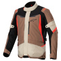 Veste Moto Alpinestars ST-1 Waterproof Dark Khaki Sand Black Red Fluo