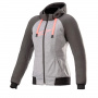 Blouson Moto Alpinestars Stella Chrome Sport Hoodie Grey Tar Diva Pink