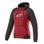 Blouson Moto Alpinestars Stella Chrome Sport Hoodie Jasper Red Black White