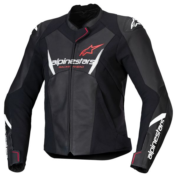 Blouson Moto Alpinestars Stella Faster V3 Black White Fluo Coral Blouson Moto Alpinestars Stella Faster V3 Black White Fluo Coral