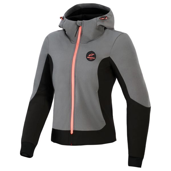 Blouson Moto Alpinestars Stella Radium Tech Hoodie Deep Gray Black