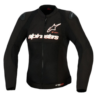 Blouson Moto Alpinestars Stella Smx Air Black White Red Fluo