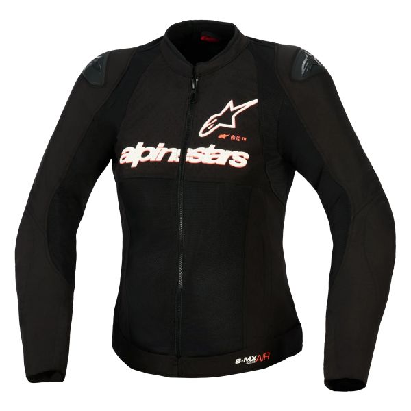 Blouson Moto Alpinestars Stella Smx Air Black White Red Fluo