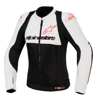Blouson Moto Alpinestars Stella Smx Air Ice Gray Black Coral Fluo
