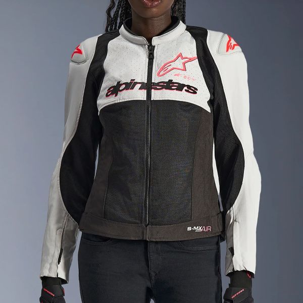 Alpinestars Stella Smx Air Ice Gray Black Coral Fluo