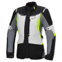 Veste Moto Alpinestars Stella ST-1 Waterproof Ice Gray Black Yellow Fluo