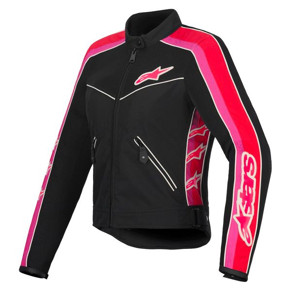 Blouson Moto Alpinestars Stella T-Dyno Air Black Bright Red Fuchsia Blouson Moto Alpinestars Stella T-Dyno Air Black Bright Red Fuchsia