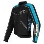 Blouson Moto Alpinestars Stella T-Dyno Air Black Light Blue Ecru