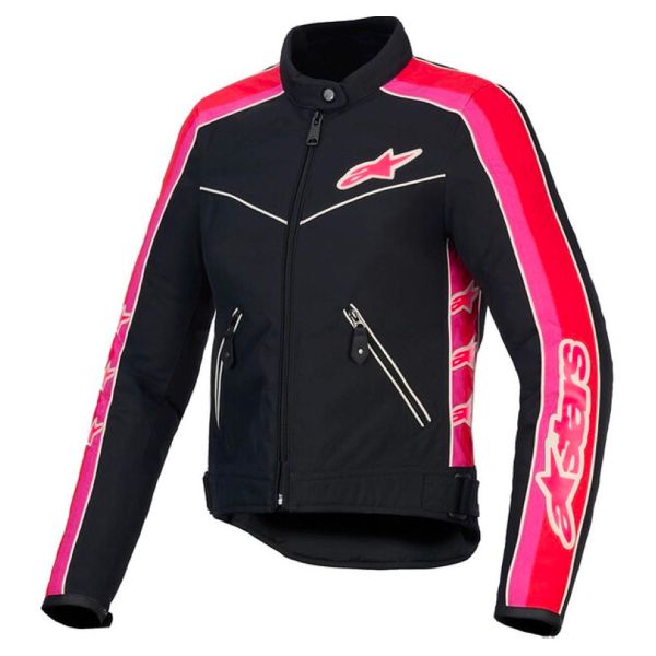 Blouson Moto Alpinestars Stella T-Dyno WR Black Bright Red Fuchsia