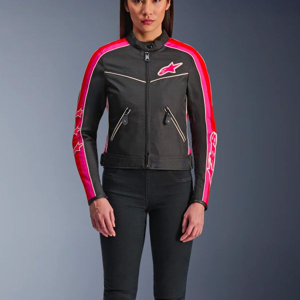 Alpinestars Stella T-Dyno WR Black Bright Red Fuchsia