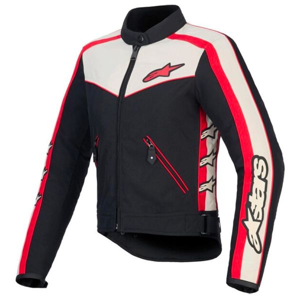 Blouson Moto Alpinestars Stella T-Dyno WR Black Ecru Bright Red