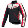 Blouson Moto Alpinestars Stella T-Dyno WR Black Ecru Bright Red