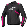 Blouson Moto Alpinestars Stella T-SPS V2 WP Black White Diva Pink