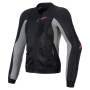 Blouson Moto Alpinestars Stella Troop Air Black Ash Gray Pink Fluo