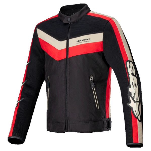 Blouson Moto Alpinestars T-Dyno Air Black Bright Red Ecru