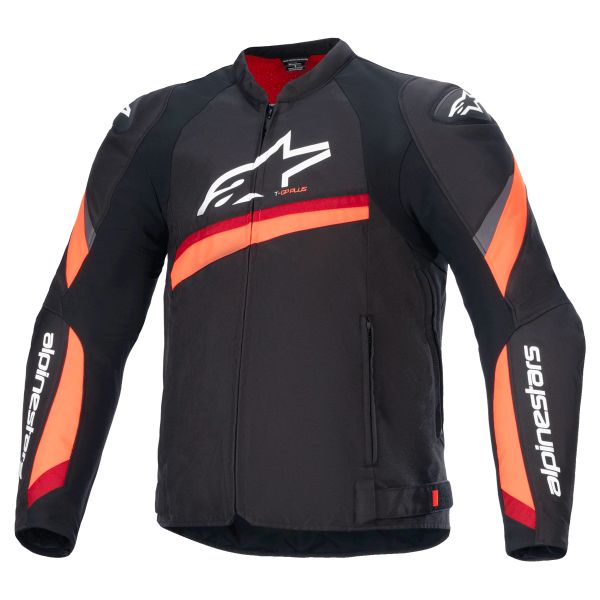 Blouson Moto Alpinestars T-GP Plus R V4 Black Red Fluo
