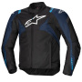 Blouson Moto Alpinestars T-Jaws V4 WP Black Dark Blue Blithe Blue