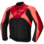 Blouson Moto Alpinestars T-Jaws V4 WP Black Red Fluo Dark Red