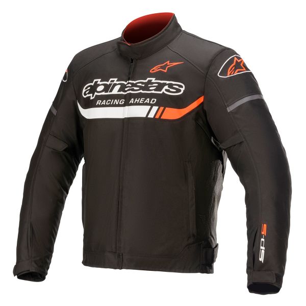 Blouson Moto Alpinestars T-SP S Ignition Waterproof Black White Red Fluo