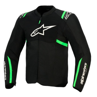 Blouson Moto Alpinestars T-SPS Air V2 Black Fluo Green