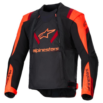 Blouson Moto Alpinestars T-Stunt Air Black Red Fluo Dark Red