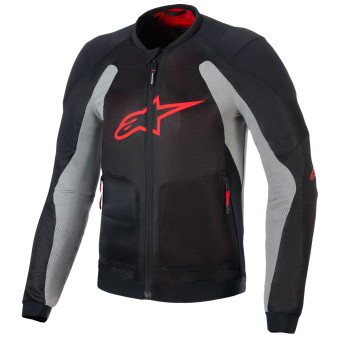 Blouson Moto Alpinestars Troop Air Black Ash Gray Bright Red