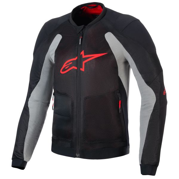 Blouson Moto Alpinestars Troop Air Black Ash Gray Bright Red Blouson Moto Alpinestars Troop Air Black Ash Gray Bright Red