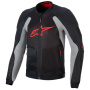 Blouson Moto Alpinestars Troop Air Black Ash Gray Bright Red