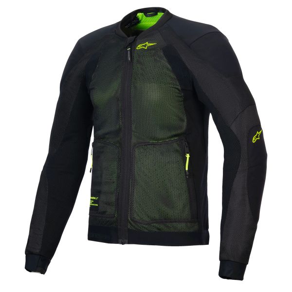 Blouson Moto Alpinestars Troop Air Black Yellow Fluo Blouson Moto Alpinestars Troop Air Black Yellow Fluo