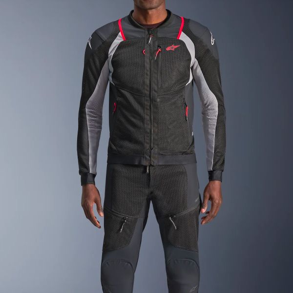 Alpinestars Troop Air Pro Black Ash Gray Bright Red