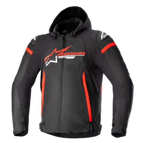 Blouson Moto Alpinestars Zaca Waterproof Black Bright Red White