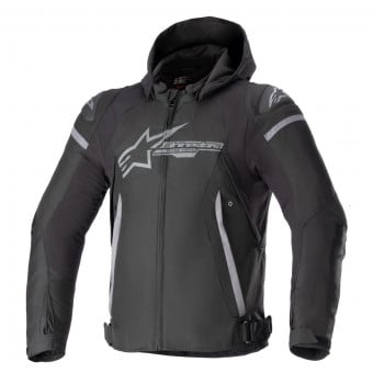 Blouson Moto Alpinestars Zaca Waterproof Black Dark Grey
