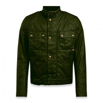 Blouson Moto Belstaff Brooklands 2.0 Wax 10oz Olive Green Blouson Moto Belstaff Brooklands 2.0 Wax 10oz Olive Green