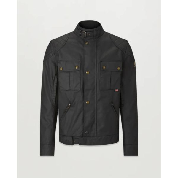 Blouson Moto Belstaff Brooklands Jacket Wax 8oz Black Blouson Moto Belstaff Brooklands Jacket Wax 8oz Black