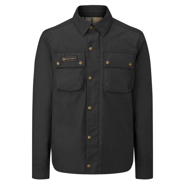 Blouson Moto Belstaff Chemise Mansion Olive Black