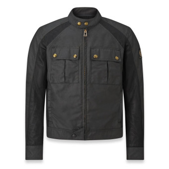 Blouson Moto Belstaff Temple Coton Wax Black Blouson Moto Belstaff Temple Coton Wax Black