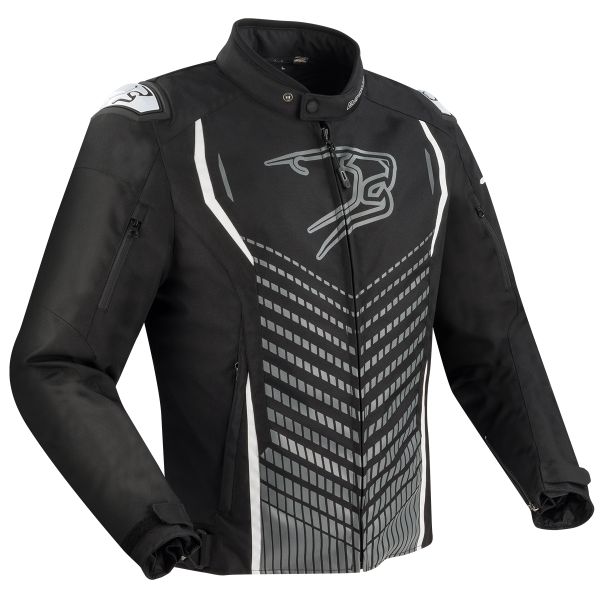 Blouson Moto Bering Gang Black Grey White