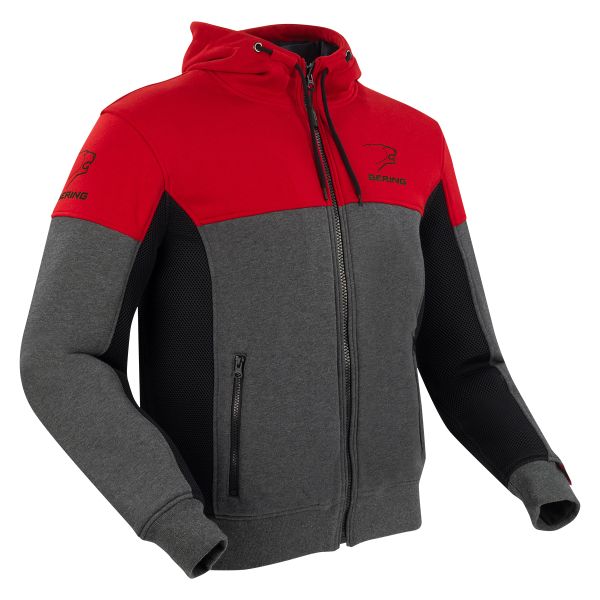 Blouson Moto Bering Hoodiz Vented Anthracite Red