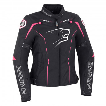 Blouson Moto Bering Lady Kaloway Black Fuchsia