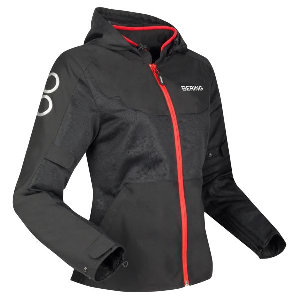 Blouson Moto Bering Lady Profil Black Red