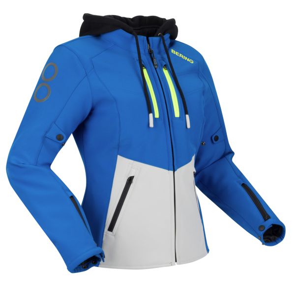 Blouson Moto Bering Lady Rotor Blue Light Grey Blouson Moto Bering Lady Rotor Blue Light Grey