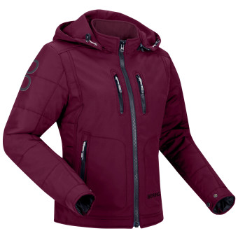 Blouson Moto Bering Lady Scoop Bordeaux