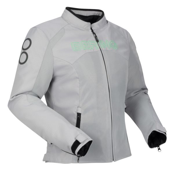 Blouson Moto Bering Lady Zao Grey Green Blouson Moto Bering Lady Zao Grey Green