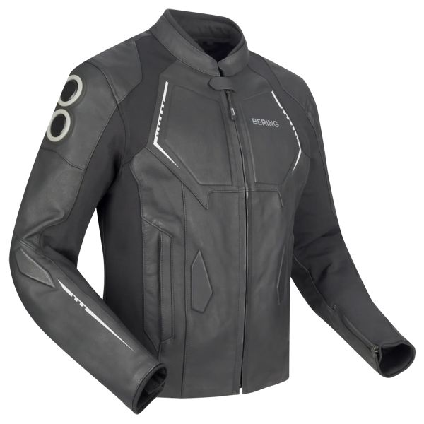 Blouson Moto Bering Radial Black White Blouson Moto Bering Radial Black White