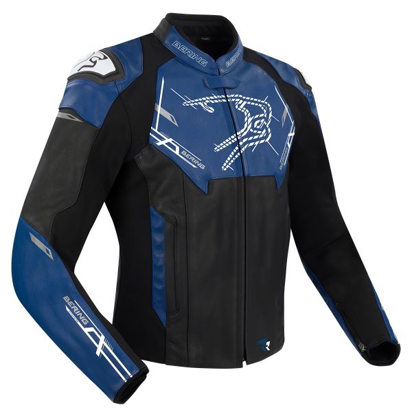 Blouson Moto Bering Snap Black Blue Blouson Moto Bering Snap Black Blue
