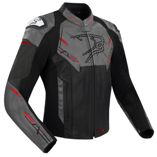 Blouson Moto Bering Snap Black Grey Blouson Moto Bering Snap Black Grey