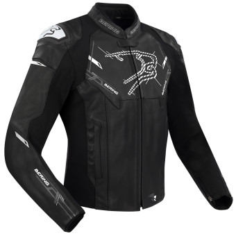 Blouson Moto Bering Snap Black White