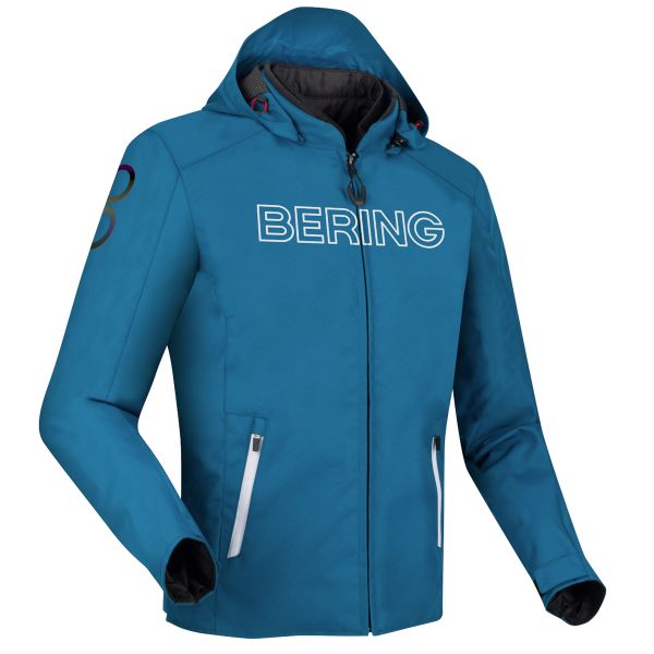 Blouson Moto Bering Warwick Blue White Blouson Moto Bering Warwick Blue White